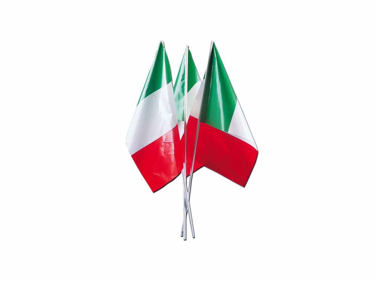 Bandiera italia 24 pezzi 20x30cm c/asta 54187