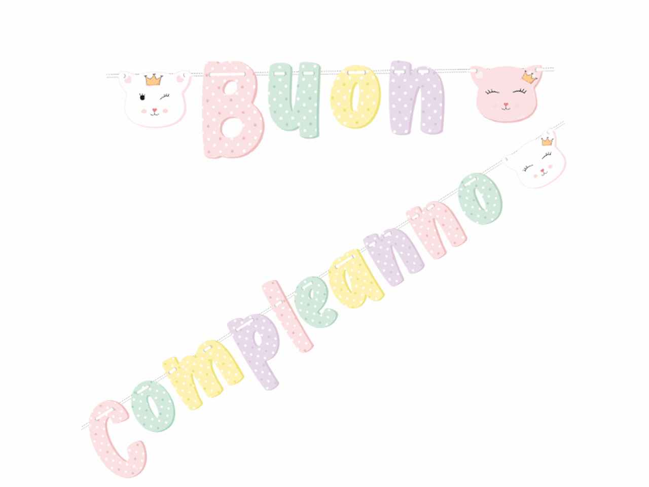 Festone buon compleanno lady kitty mt.2,5 54571
