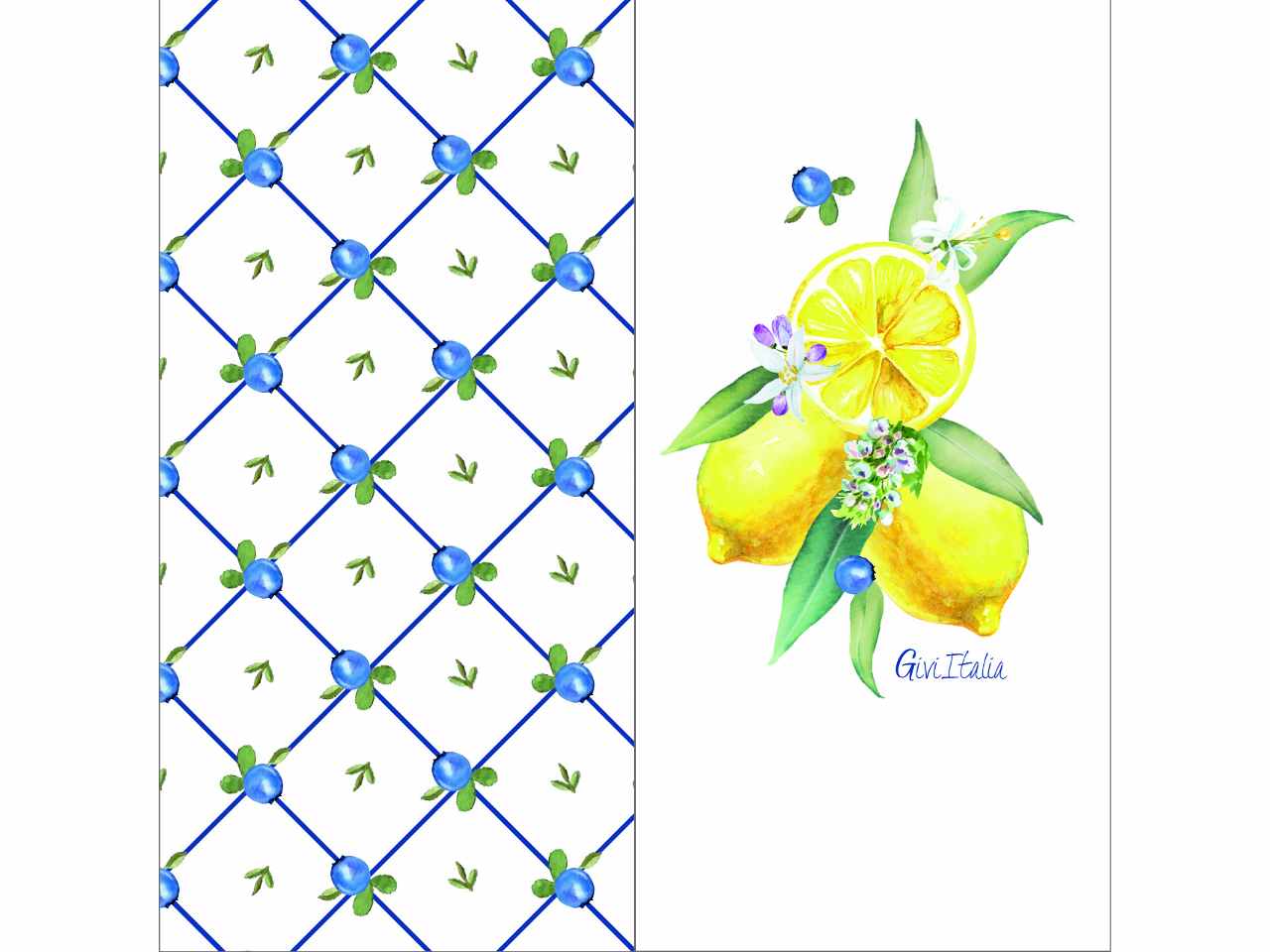Tovaglioli twin lemon 16 pezzi 33x33cm64244