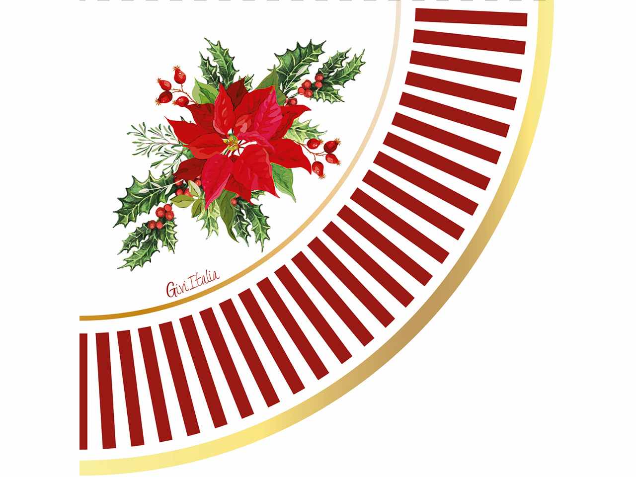Tovaglioli christmas flower smerlo tondo cm33x33 16 pezzi$