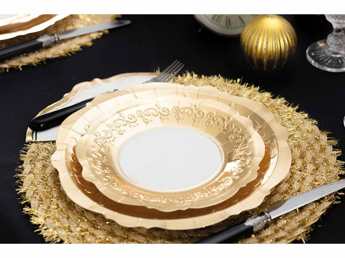 Tovaglioli liberty oro e bianco cm33x33 16 pezzi$