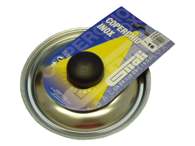 Coperchio inox 18/c pomolo 16cm c016pc