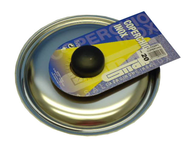 Coperchio inox 18/c pomolo 20cm c020pc