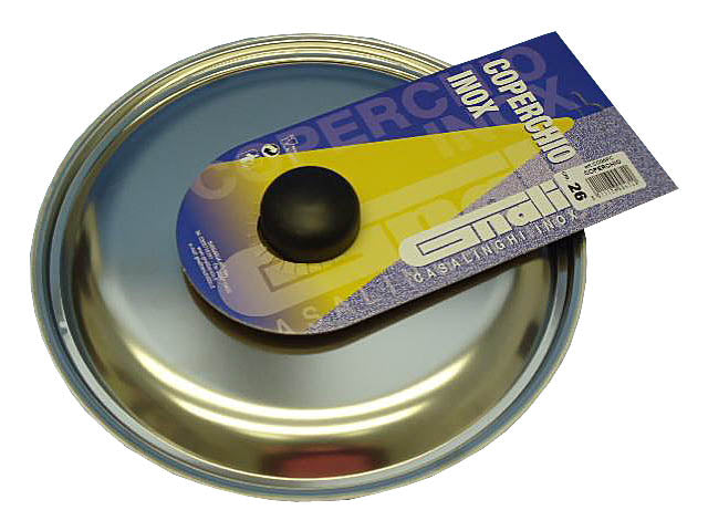 Coperchio inox 18/c pomolo 26cm c026pc