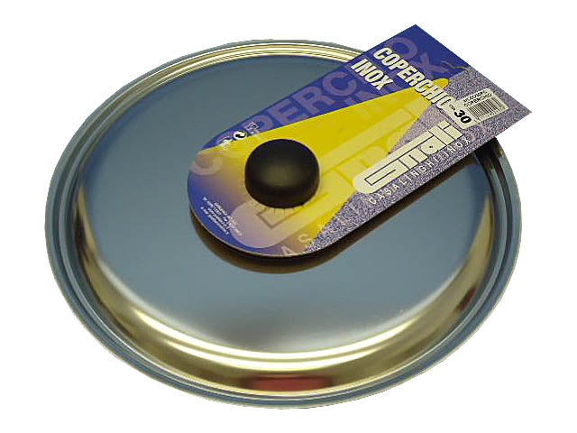 Coperchio inox 18/c pomolo 30cm c030pc