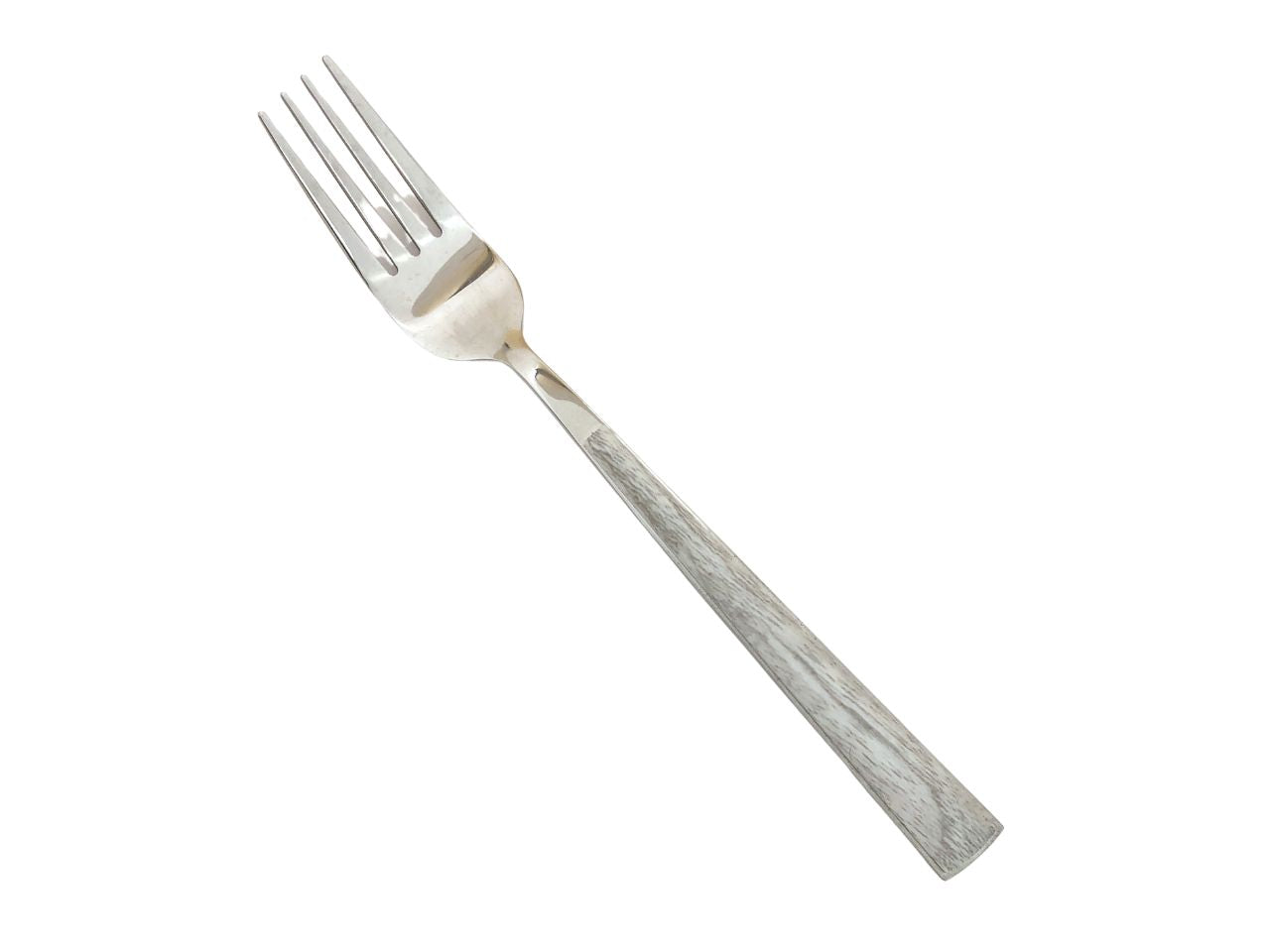 Forchetta tavola manico rovere sbiancato set da 6 forchette