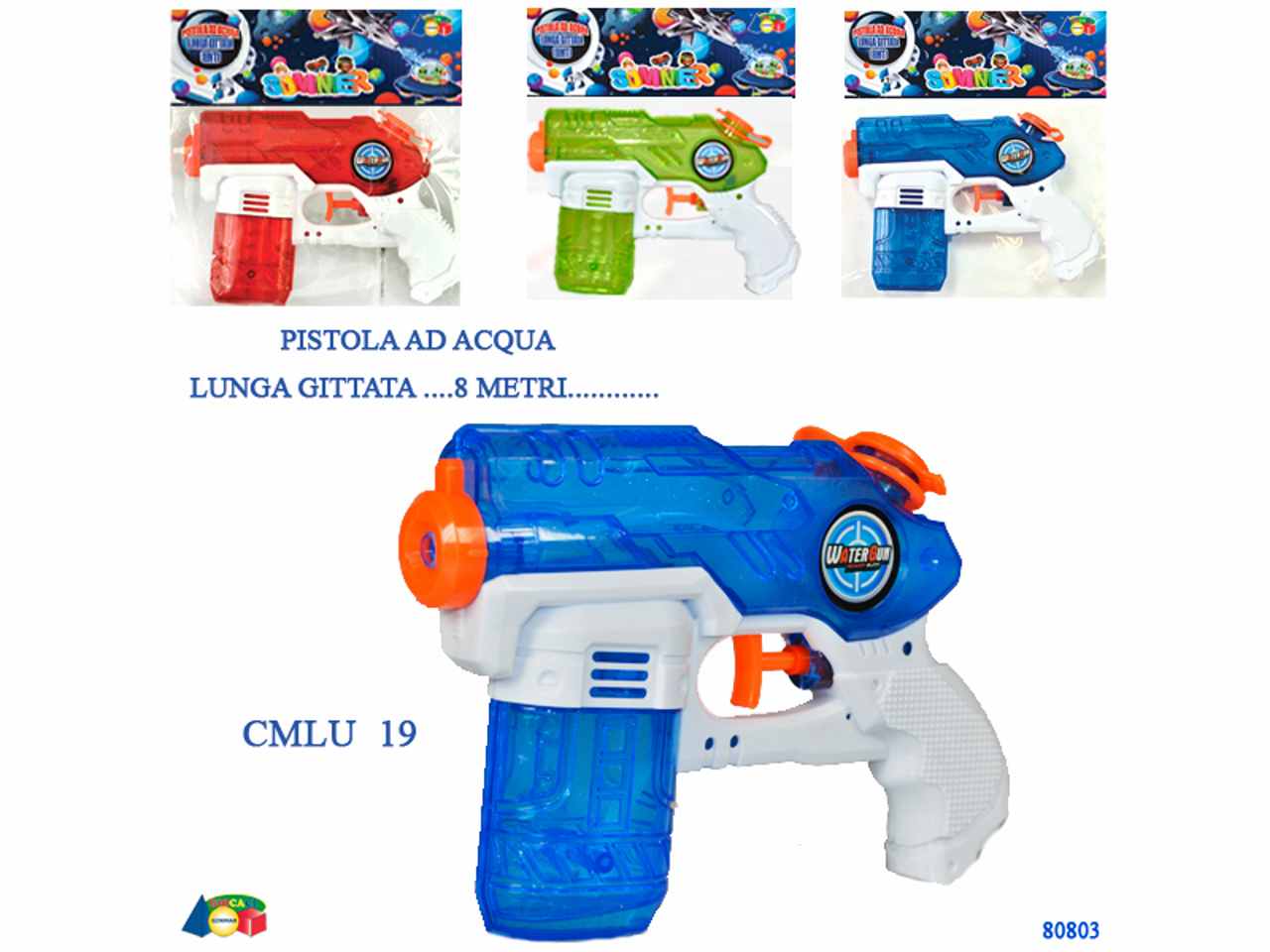 Pistola ad acqua spaziale trasparente $