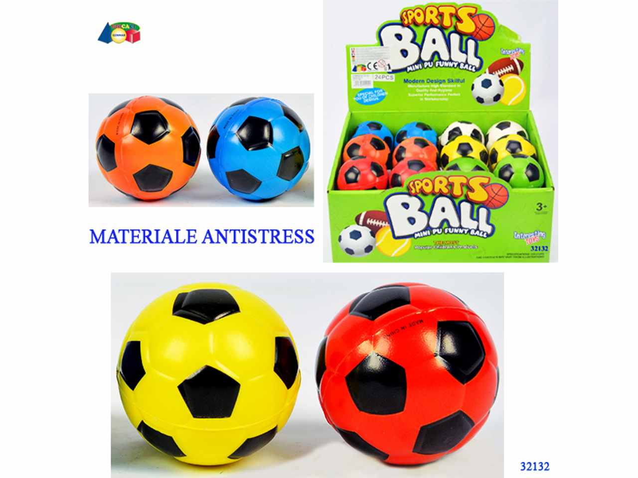 Palla football antistress fluo 32132