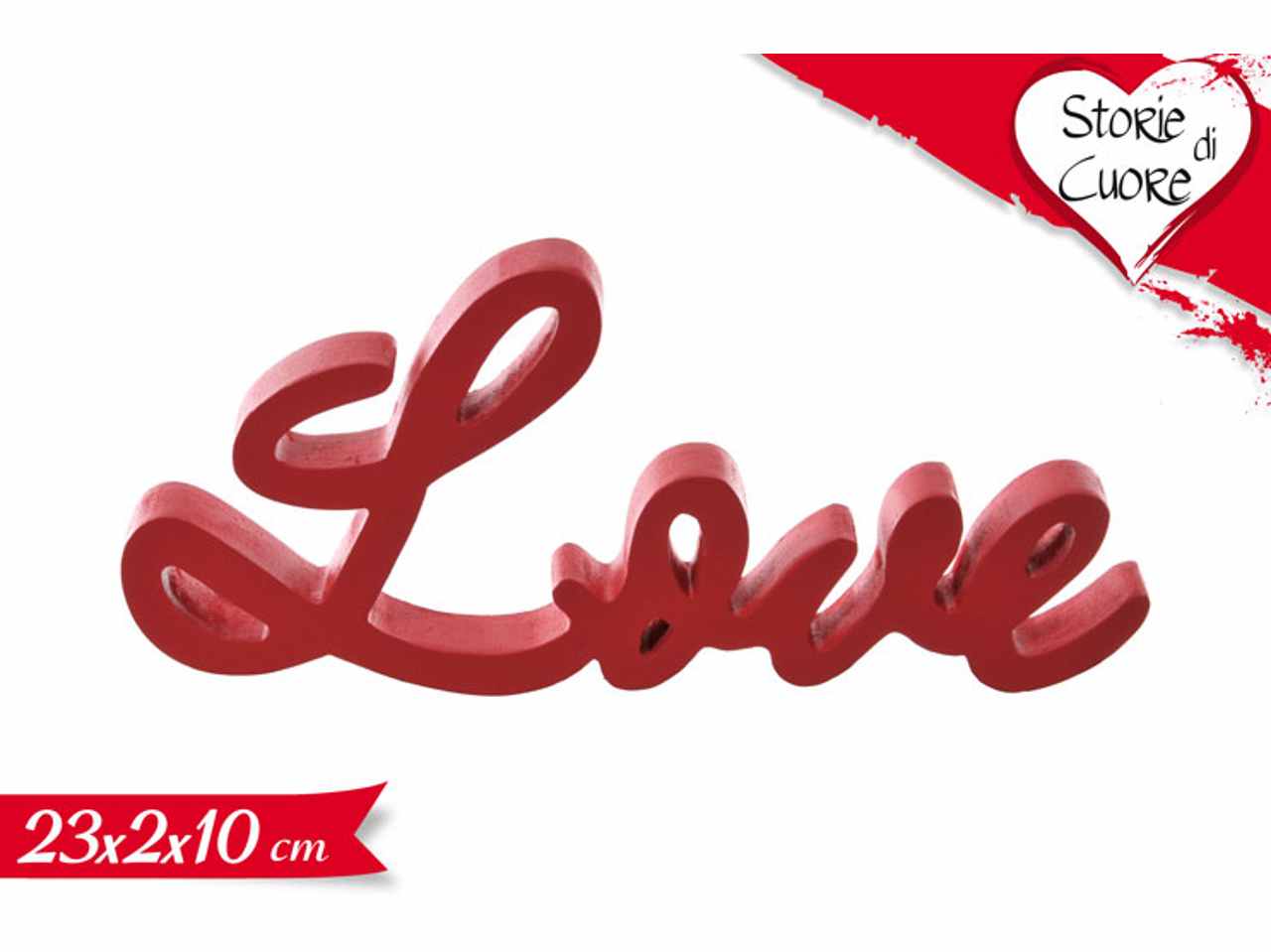 Scritta decorativa love 23x2x10cm