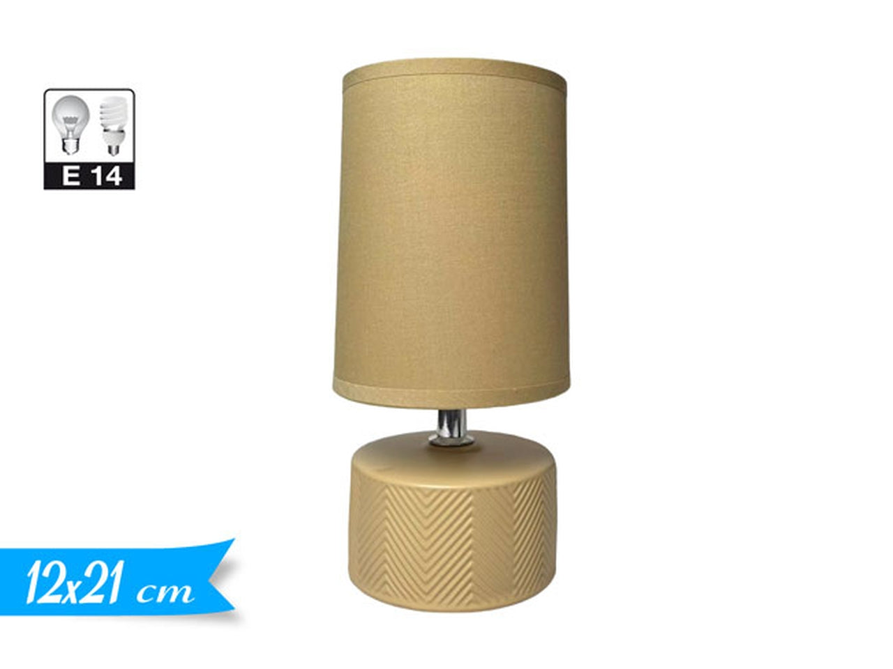 Lampada da tavolo in ceramica sabbia stile moderno 21 cm â Golden Hill
