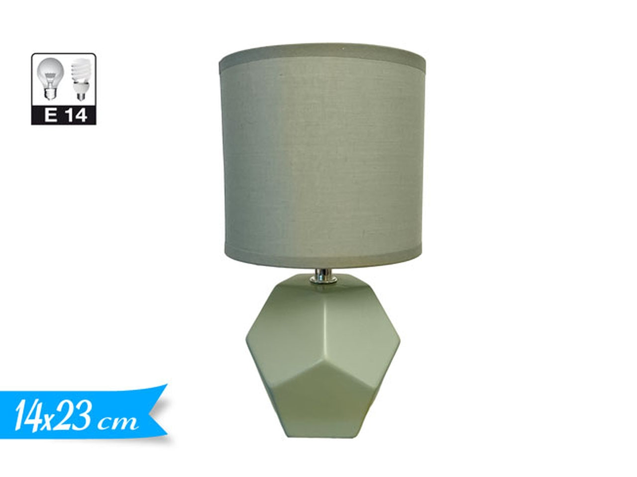 Lampada verde kaki da tavolo stile moderno 23 cm â Golden Hill