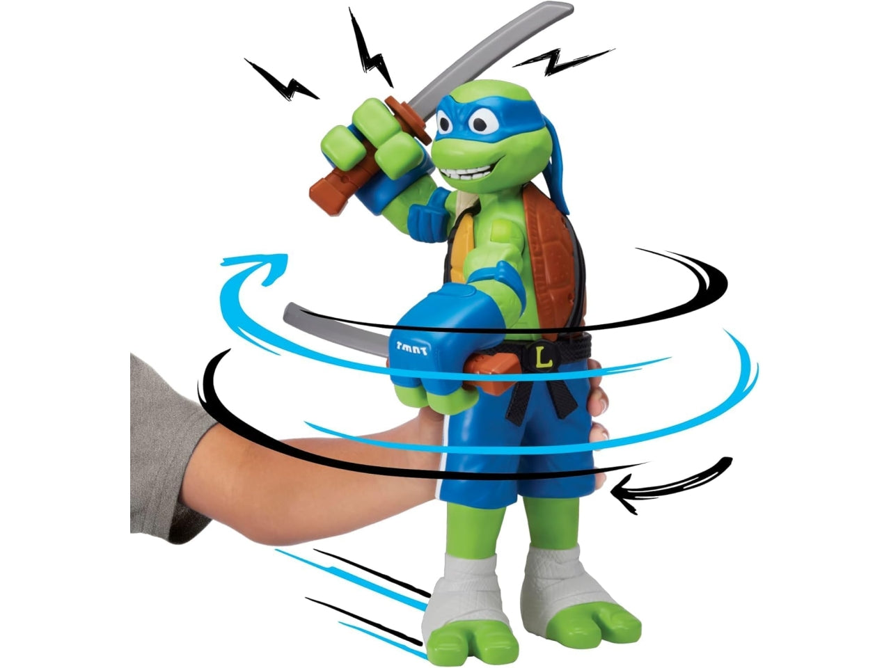 Turtles personaggio rolling punch leo - Leonardo in versione personaggio gigante 30 cm con funzione! Spostandolo - Giochi Preziosi