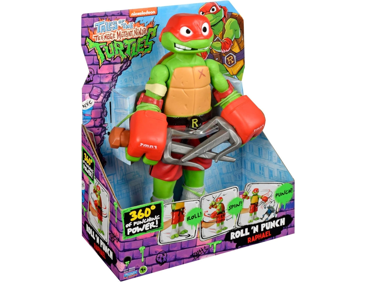 Turtles personaggio rolling punch ralph - Raffaello in versione personaggio gigante 30 cm con funzione! Spostandolo - Giochi Preziosi