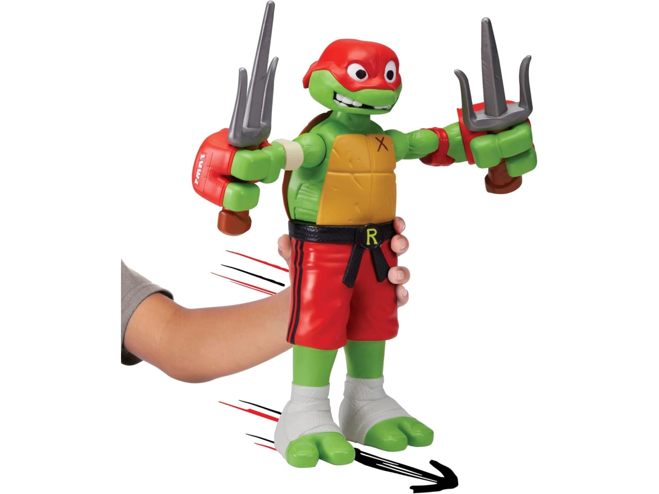 Turtles personaggio rolling punch ralph - Raffaello in versione personaggio gigante 30 cm con funzione! Spostandolo - Giochi Preziosi