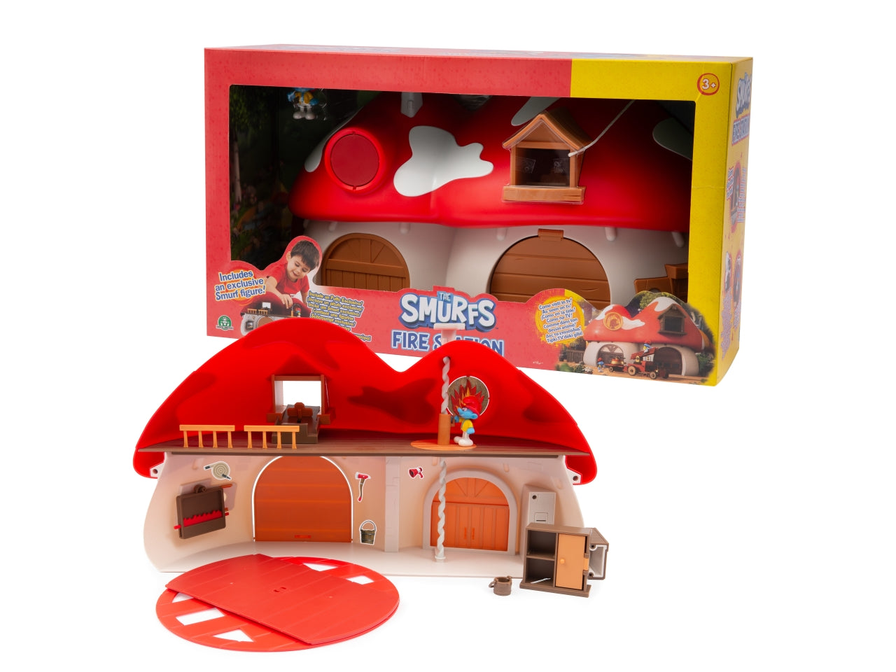 Puffi playset caserma dei pompieri - Playset della caserma dei pompieri con accessori e un puffo - Giochi Preziosi