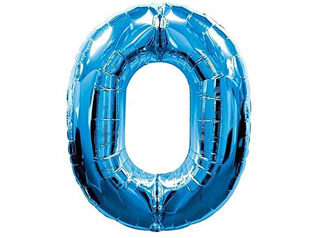 Pallone numerale celeste 0 000b