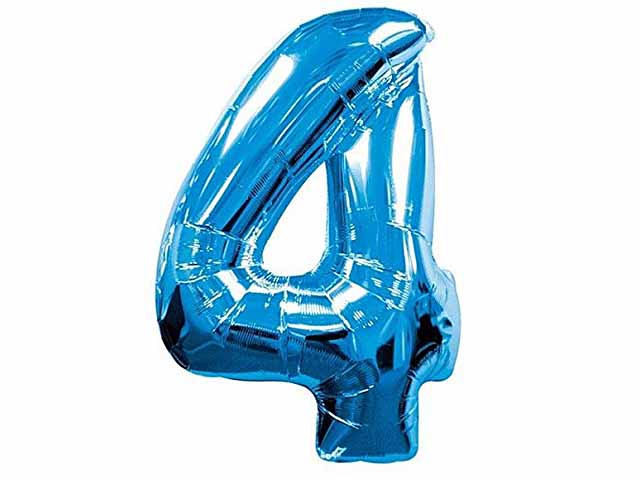 Pallone numerale celeste 4 004b