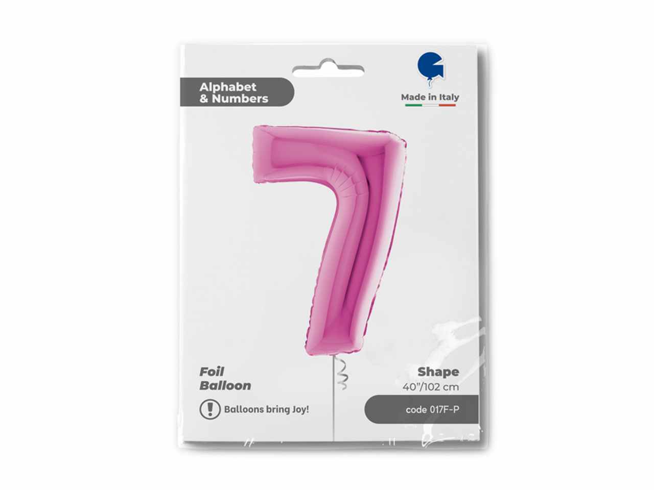 Pallone numerale rosa 7 017f