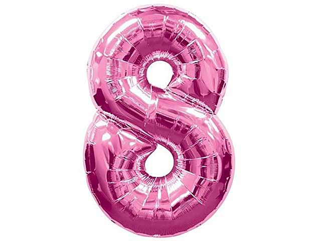 Pallone numerale rosa 8 018f