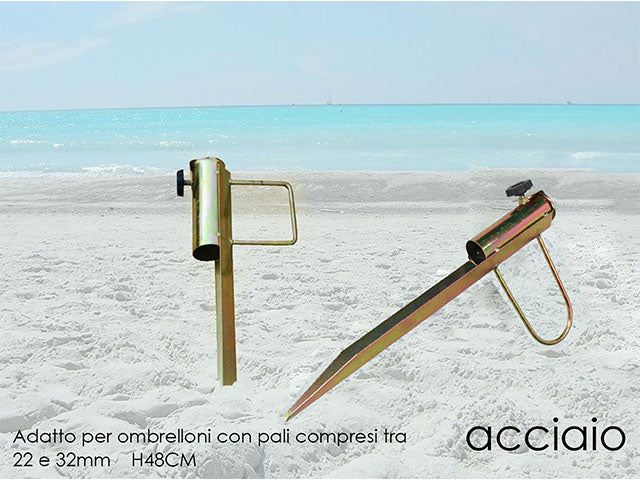 Supporto per ombrellone in acciaio