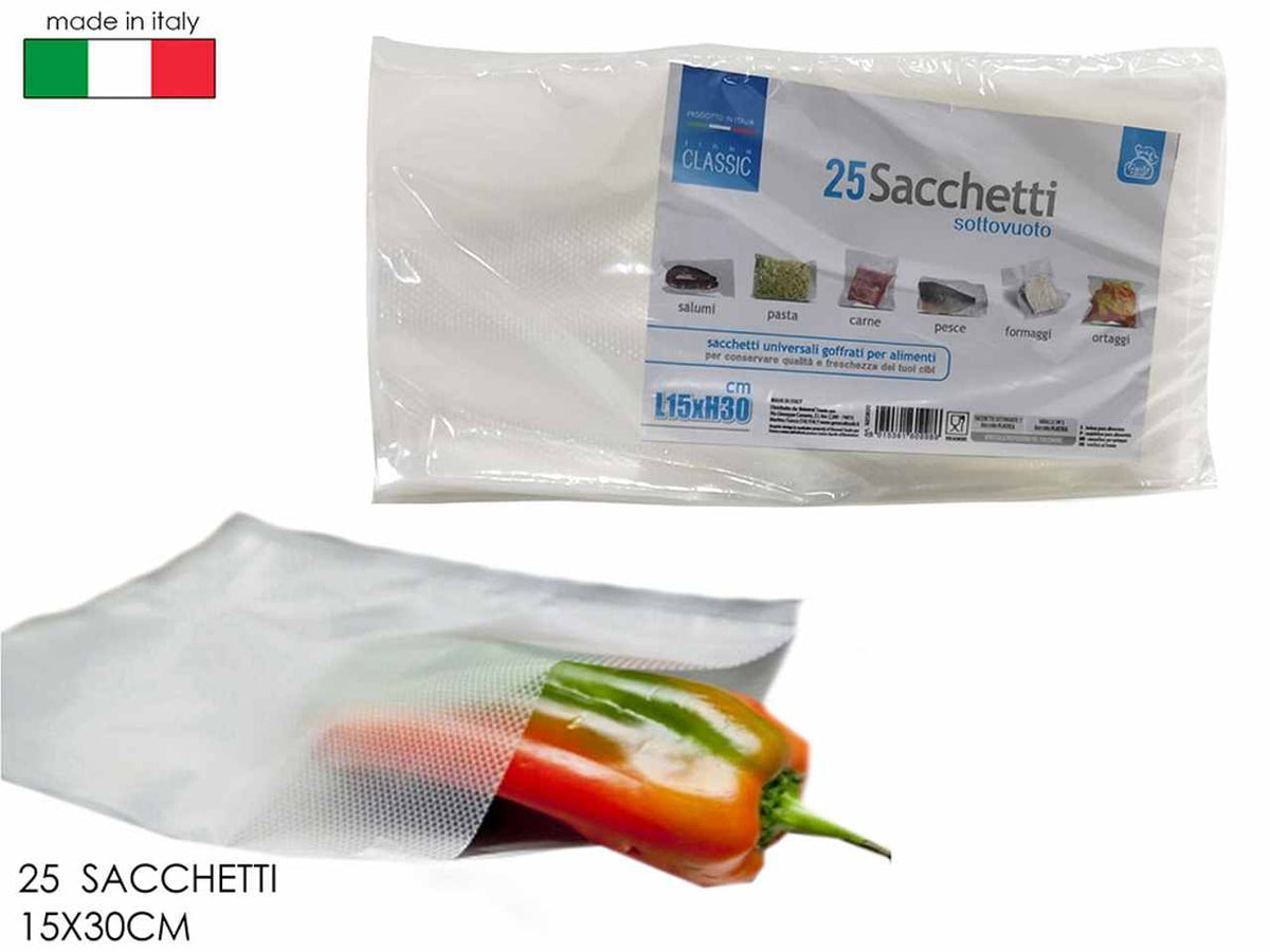 Sacchetti sottovuoto 15x30cm 25 pezzi 920800