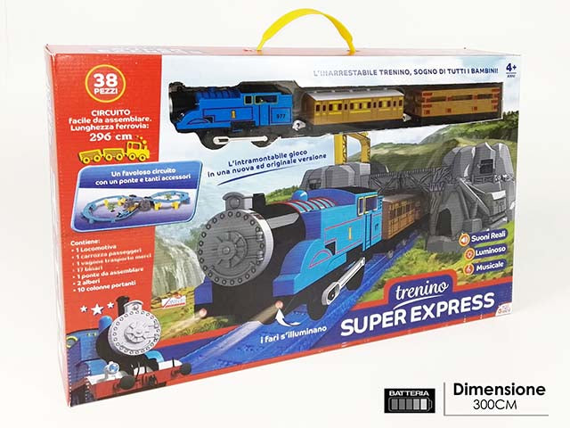 Pista trenino super express 38 pezzi