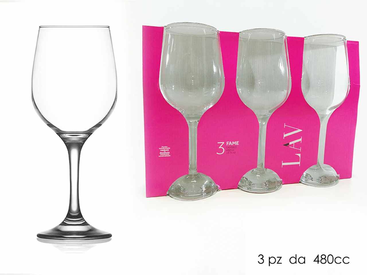 Set 3 calici fame 480cc