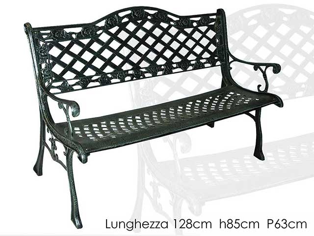 Panchina ghisa 128x63x85cm 541103