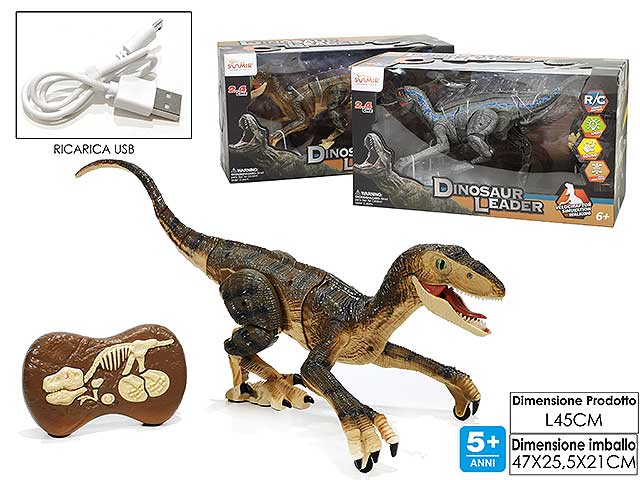 Dinosauro velociraptor radiocomando 4 funzioni