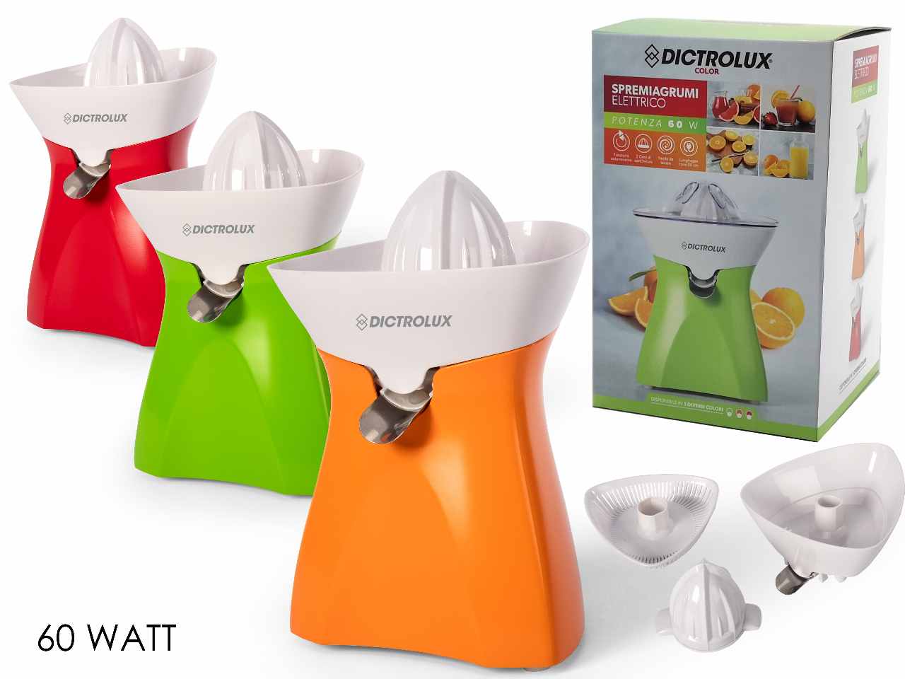 Spremiagrumi elettrico 60w 3 assortimeti