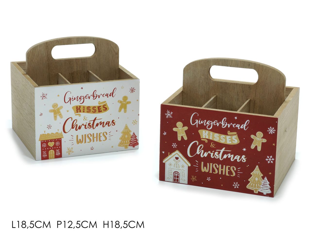 Portaposate con 4 posti con manico misura 18,5x12,5xh18,5cm