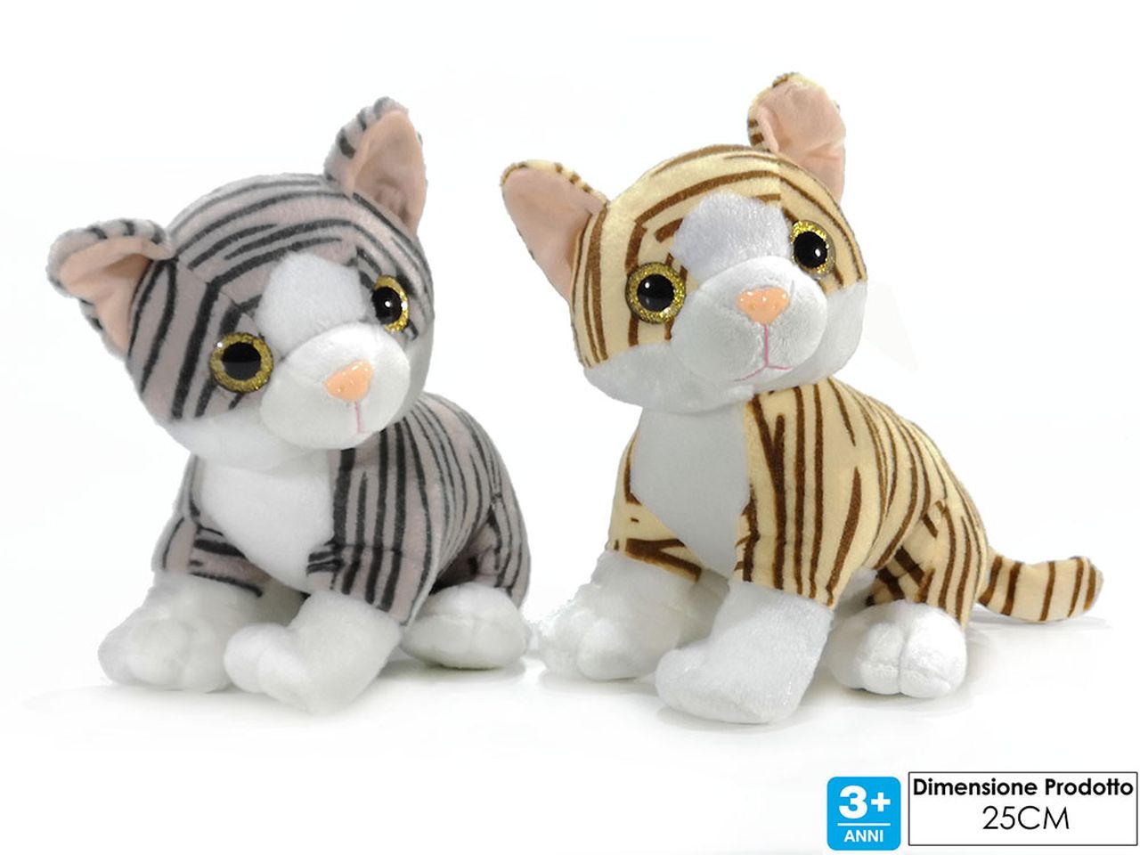 Peluche linea morbidosi - cucciolo tigre 25cm in 2 assortimenti