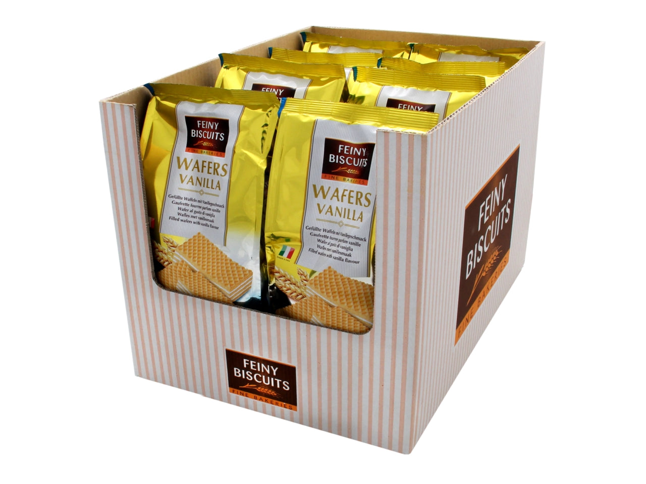 Wafer ripieno con crema e gusto di vaniglia