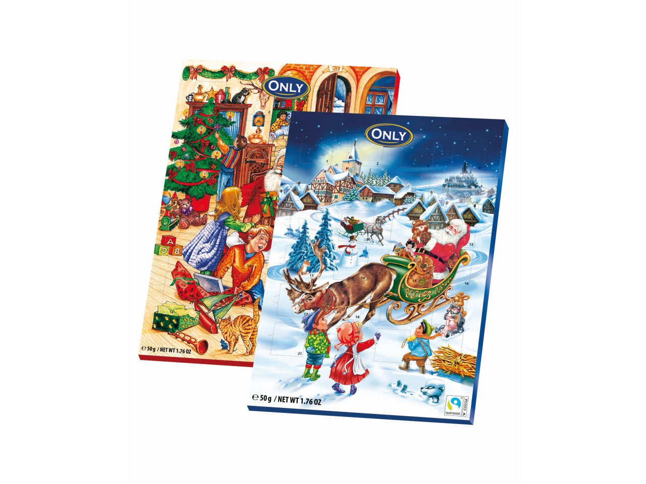 Calendario dell'avvento con cioccolata al latte 50g