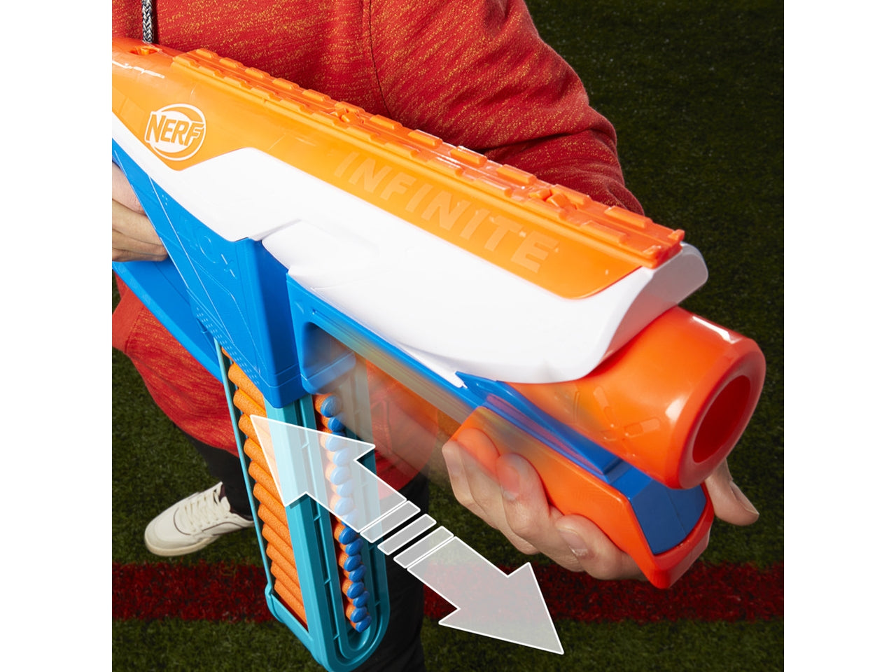 Nerf N-series Infinite 80 Proiettili, Mitraglietta Giocattolo per bambini 8 +