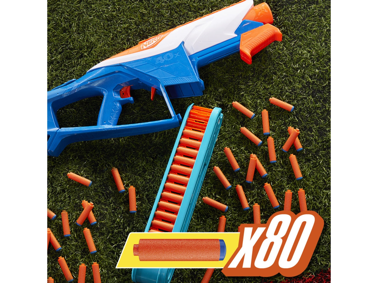 Nerf N-series Infinite 80 Proiettili, Mitraglietta Giocattolo per bambini 8 +