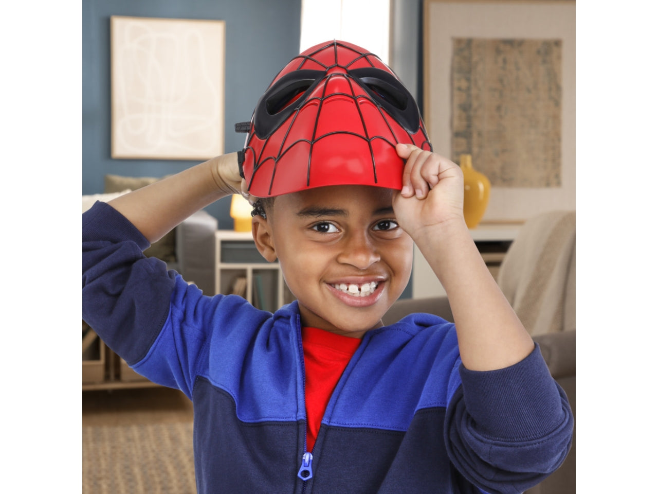 Marvel Maschera Spiderman occhi illuminati, maschera per bambini, 5 +