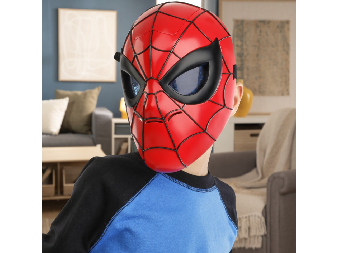 Marvel Maschera Spiderman occhi illuminati, maschera per bambini, 5 +