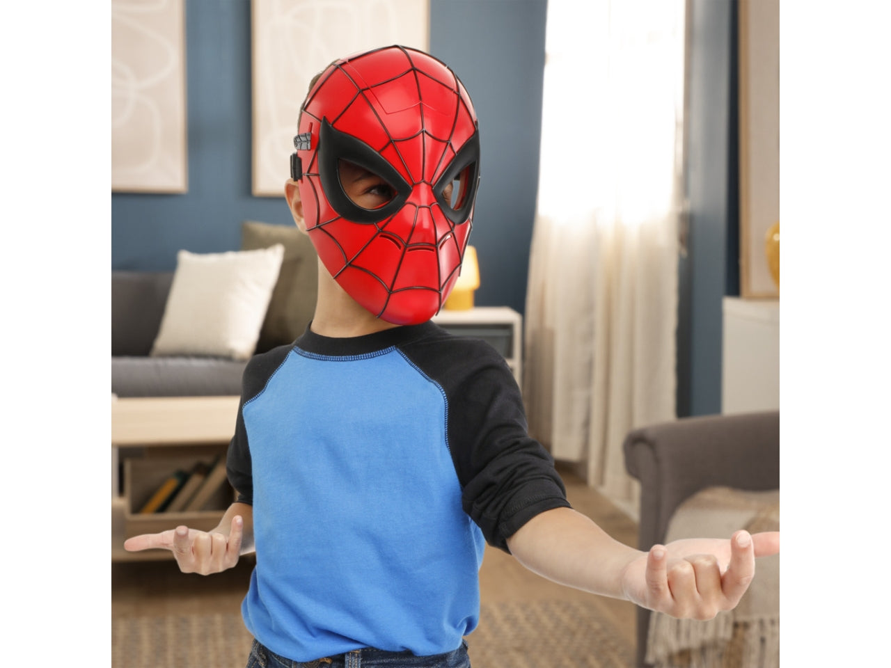Marvel Maschera Spiderman occhi illuminati, maschera per bambini, 5 +