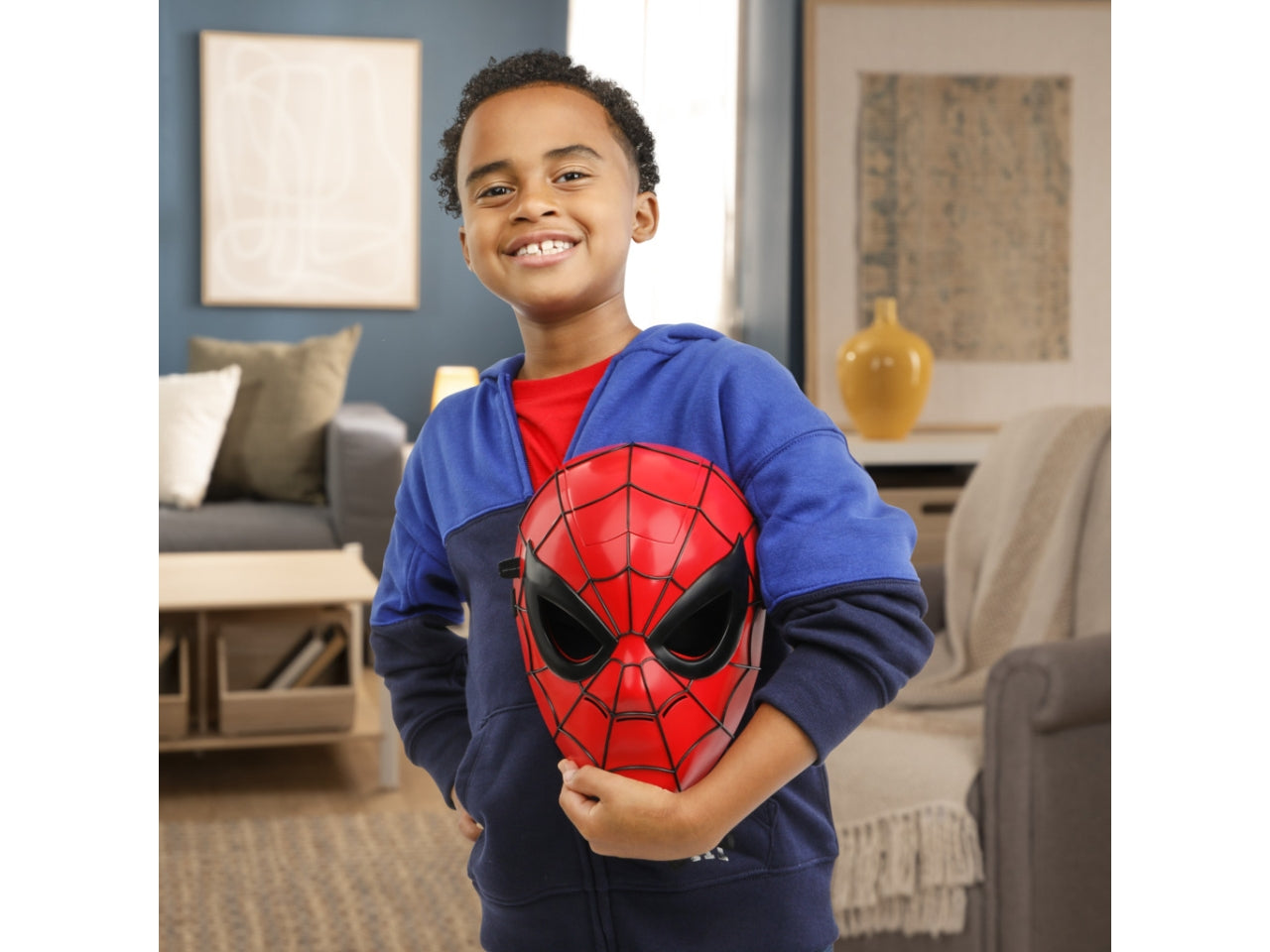 Marvel Maschera Spiderman occhi illuminati, maschera per bambini, 5 +