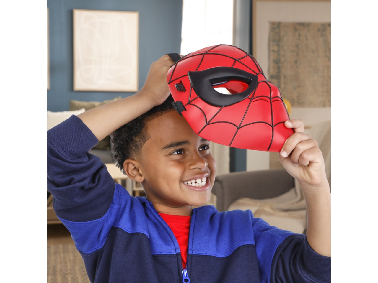 Marvel Maschera Spiderman occhi illuminati, maschera per bambini, 5 +