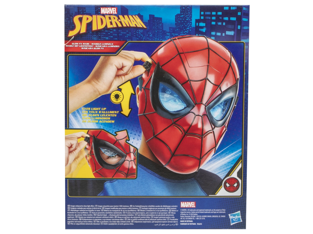 Marvel Maschera Spiderman occhi illuminati, maschera per bambini, 5 +