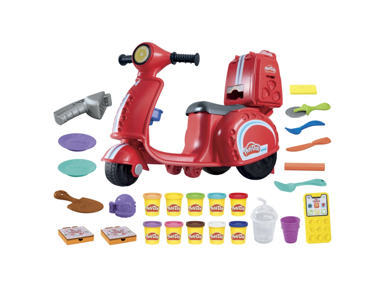 Pasta Modellabile Play-Doh Pizza Delivery Scooter: Set per Bambini 3+ | Dimensioni 20,3x62,2x43,2 - Hasbro