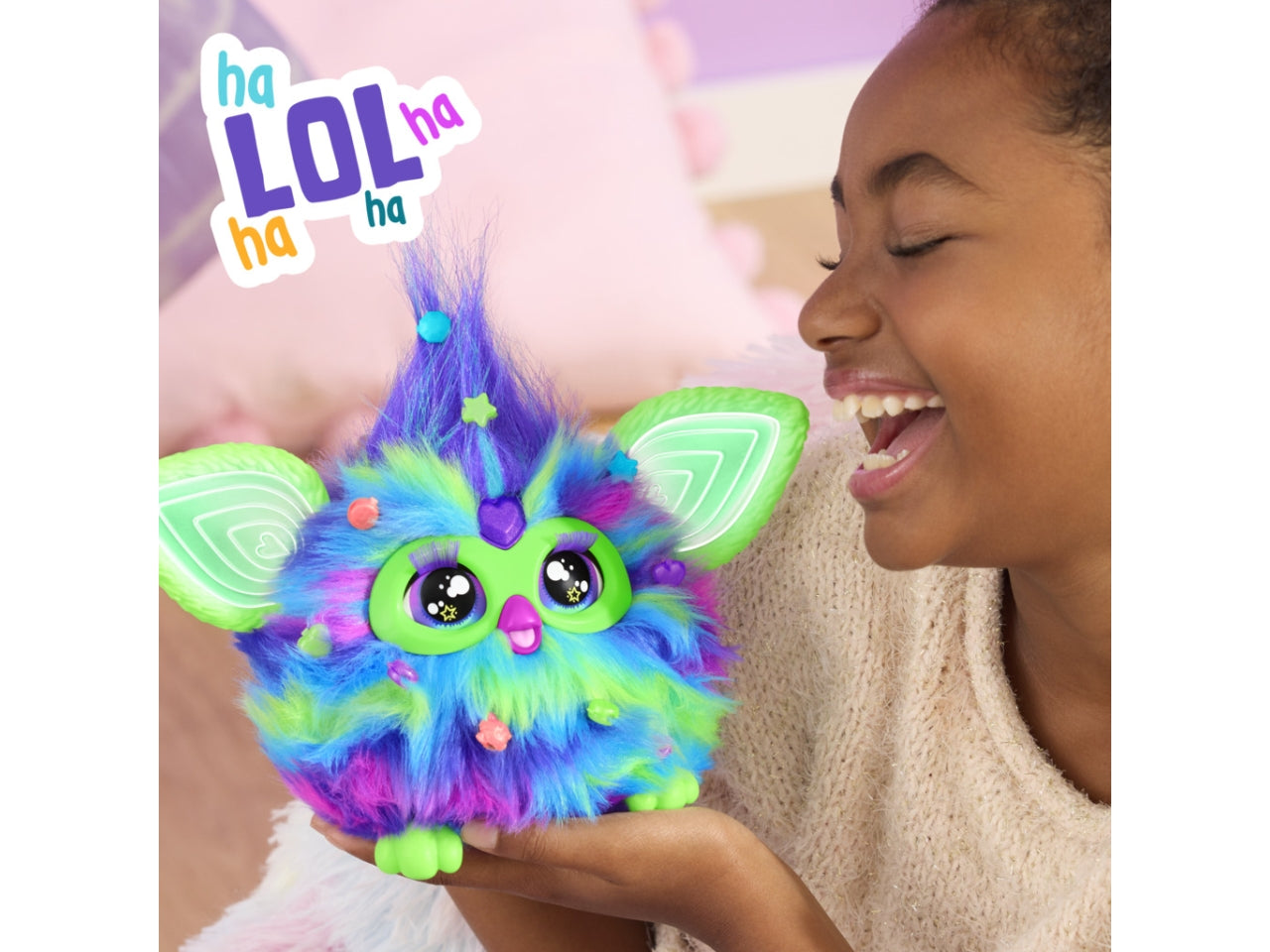 Peluche Elettronico Furby - Aurora Furborealis: Giocattolo per Bambine 6+ | Dimensioni 12,7x22,86x22,86 - Hasbro