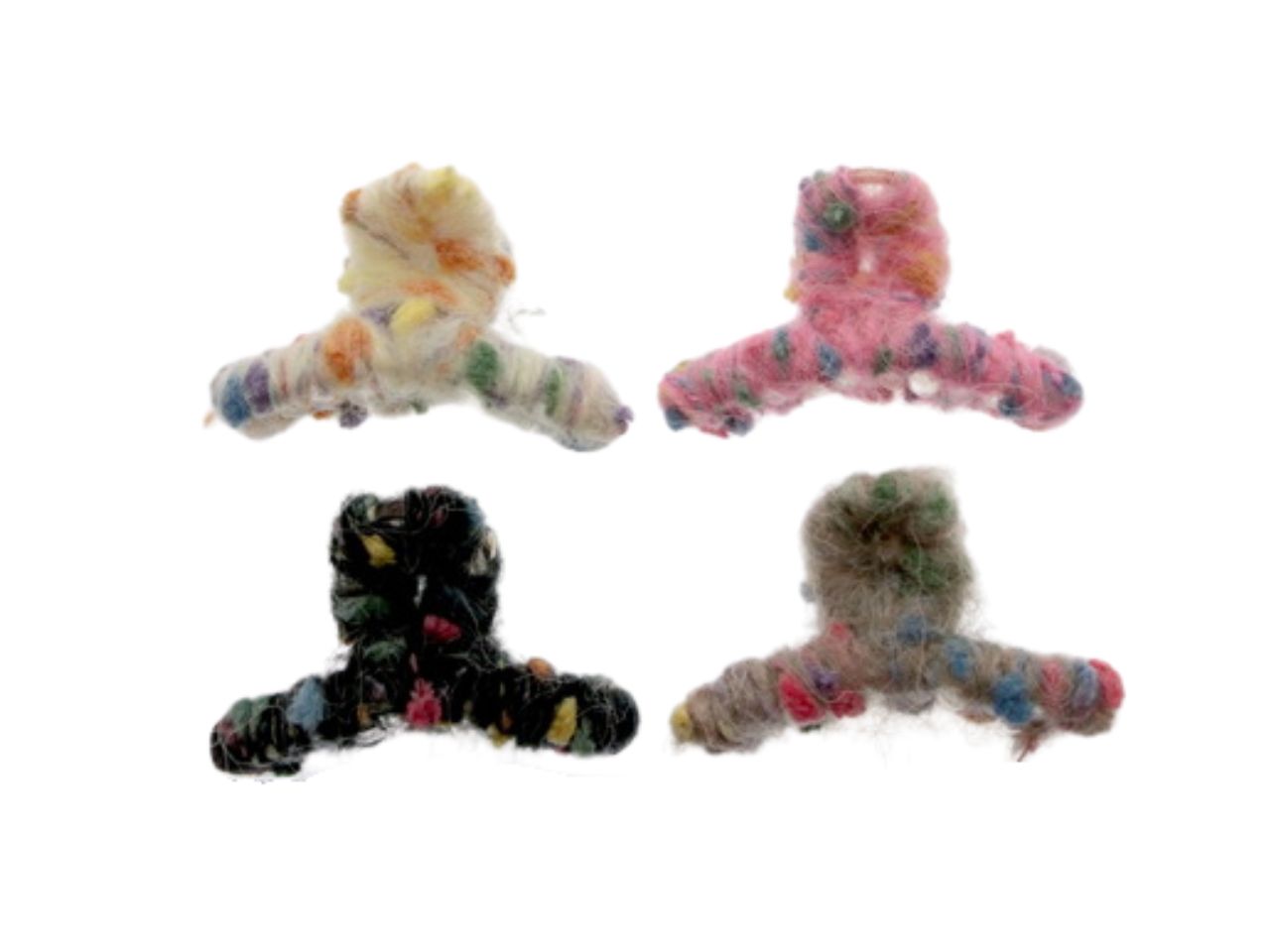 Pinza fiocco mini lana cotta 2pezzi