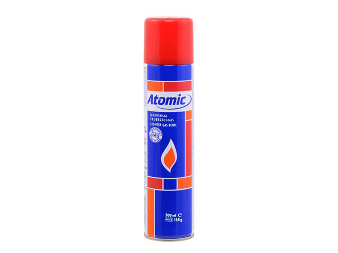 Bomboletta gas butano atomic lighter ricarica 300ml metal