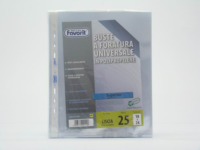 Buste foratura universale 18x24cm 25 pezzi
