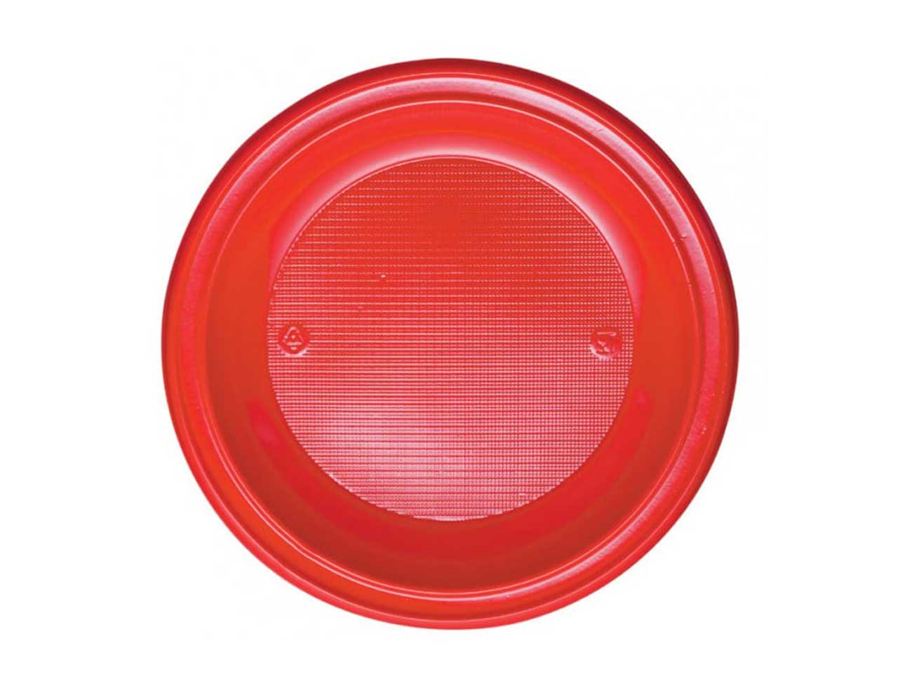 Piatto piano riutilizzabile colore rosso elios la confezione comprende 20 piatti