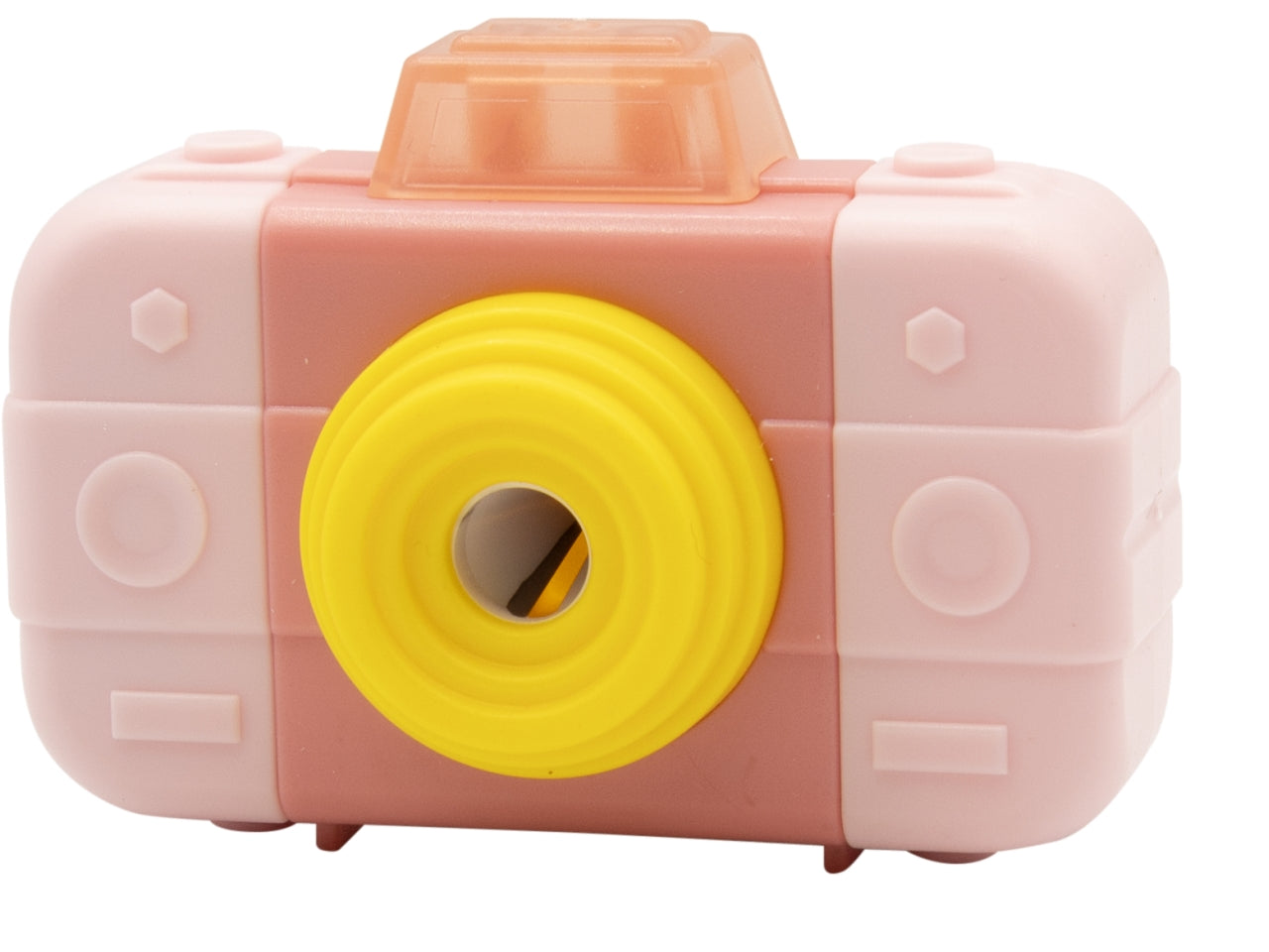 Temperamatite con gomma  a forma di macchina fotografica 2 in 1