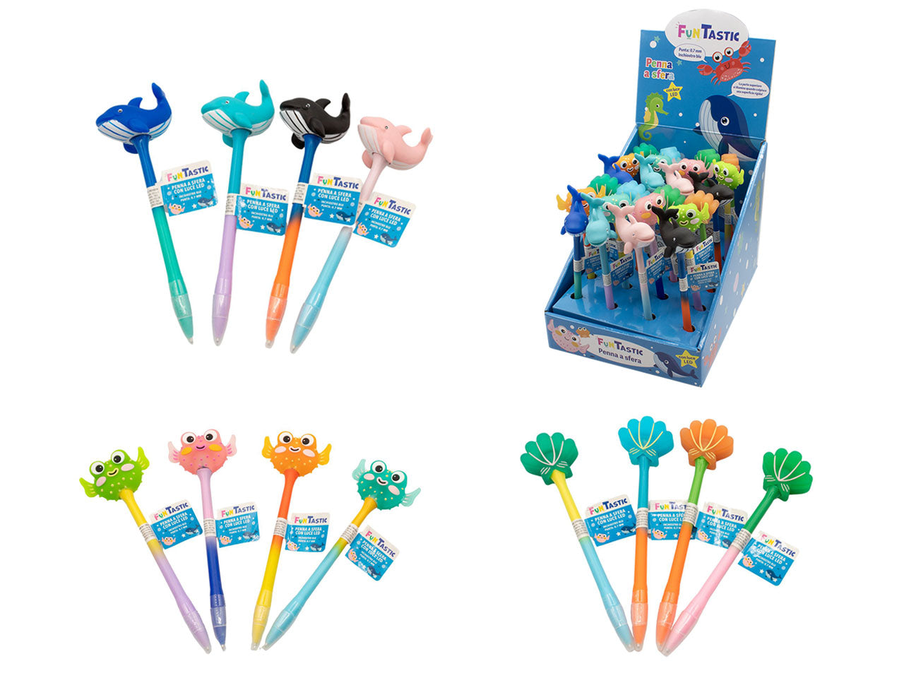 Penna a sfera animali del mare con led